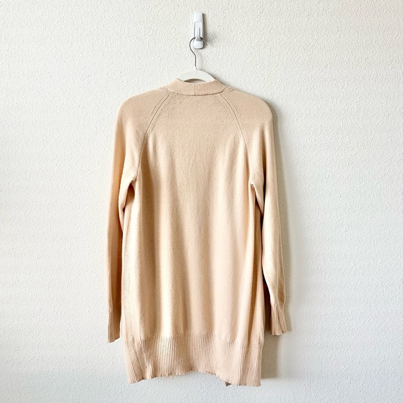 Vince Long Open Front Cashmere Cardigan in Praline Beige Size XS - Picture 4 of 10